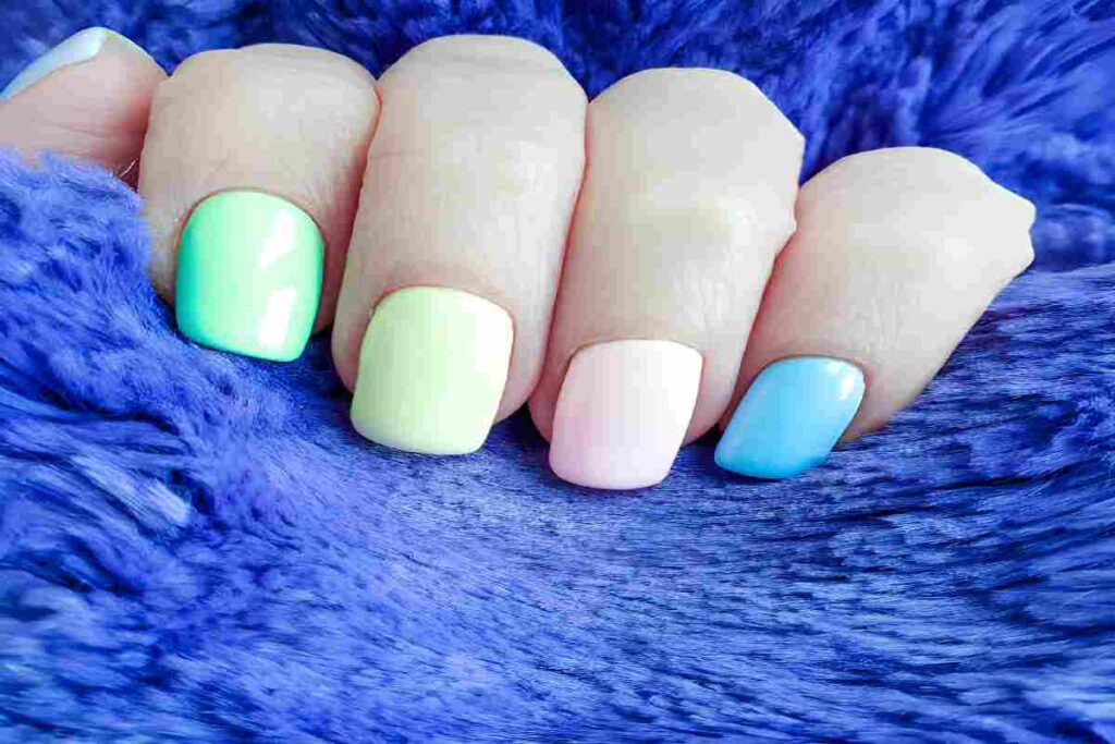 Lavender Ombre Nails to Neon Ombre Nails