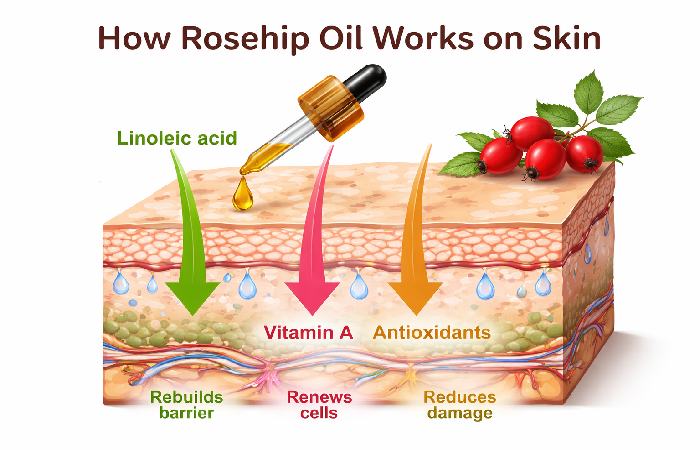 How Rosehip Oil Works on Skin